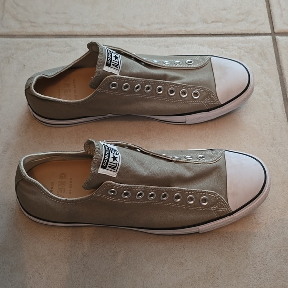 Converse Khaki Green Unisex Low Top Sneakers - Picture 3 of 4